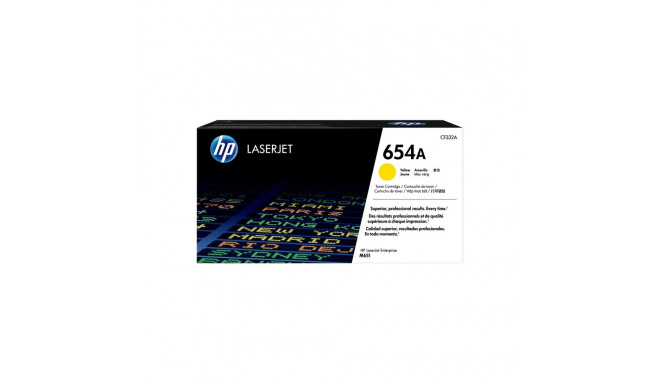 HP 654A kollane originaal LaserJet toonerikassett