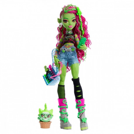 Lalka monster high venus mcflytrap + kotek chewlian