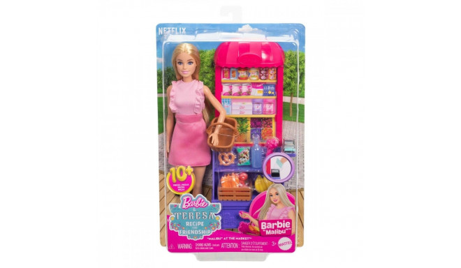 Lalka barbie malibu na zakupach