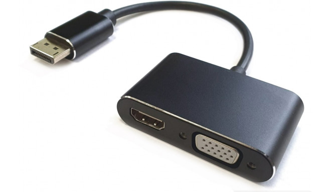RoGer adapter DisplayPort - HDMI+VGA (avatud pakend)