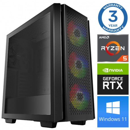INTOP Ryzen 5 3600 16GB 480SSD M.2 NVME RTX5050 8GB WIN11Pro