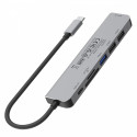 HUB USB-C 7in1 Aluminium PD 100W ; 5 Gbps
