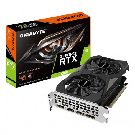 Graphics Card|GIGABYTE|NVIDIA|GeForce RTX 3050|1477 MHz|6 GB|GDDR6|96 bit|PCI Express 4.0|Active|GV-