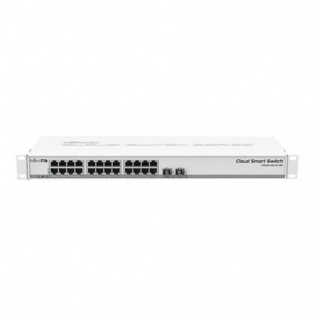 MIKROTIK Cloud Smart Switch 326-24G-2S+RM 24 x gigabit ethernet porti, 2x passiivne PoE, PoE-IN, DC-