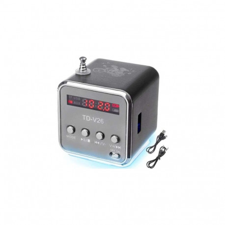 RoGer Bluetooth Wireless Speaker with FM Radio / Handsfree / LED / AUX / USB / 3W