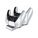 CP PS5 DualSense Dual Slot Charger Dock Stand for Play Station 5 Controllers with USB-C Black