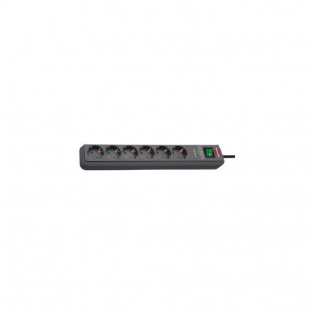 Brennenstuhl Eco-Line sockets 6-fold - anthracite 13.500A surge protection