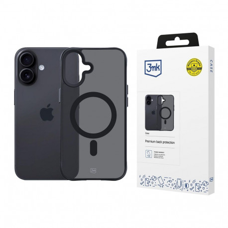3mk Smoke MagCase for iPhone 17 - Black Semi-Transparent