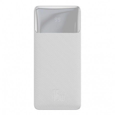 Baseus Bipow power bank with display 30000mAh 15W white (Overseas Edition) + USB-A - Micro USB cable