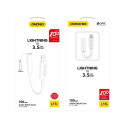 Dudao audio adapter headphone adapter from Lightning to 3.5 mm mini jack white (L16i white)