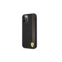 Ferrari FESAXHCP12LBK iPhone 12 Pro Max 6.7" black/black hardcase On Track Carbon Stripe