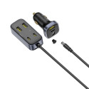 Baseus BackseatPal L1 110W Car Charger 3 x USB-A + 3 x USB-C with 1.5m Extension Cable - Black