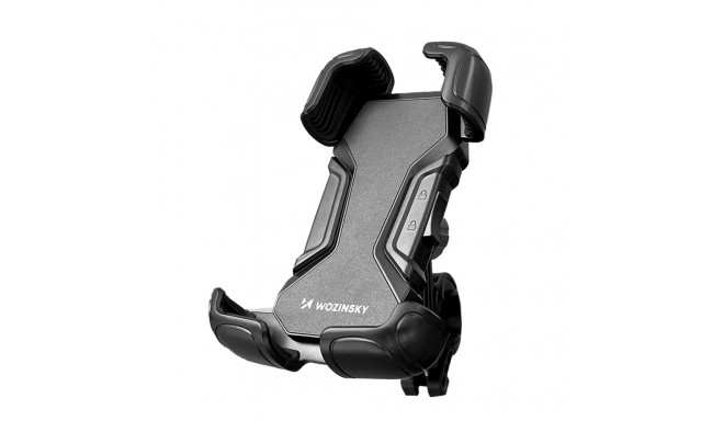Wozinsky strong phone holder for bicycle, motorcycle, scooter handlebars, black (WBHBK6)