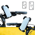 Wozinsky strong phone holder for bicycle, motorcycle, scooter handlebars, black (WBHBK6)