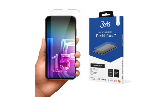 Hybrid glass 3mk FlexibleGlass v2.0 for Apple iPhone 15 Pro
