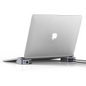 Hub Joyroom S-H121 USB-C stand - USB-A 3.0 / RJ45 / HDMI / USB-C / Thunderbolt for MacBook Pro - gra