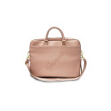 Guess Saffiano Script 16" Laptop Bag - Pink