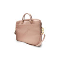 Guess Saffiano Script 16" Laptop Bag - Pink