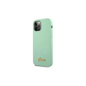 Guess Metal Logo Script Case for iPhone 12 Pro Max 6.7" - Green