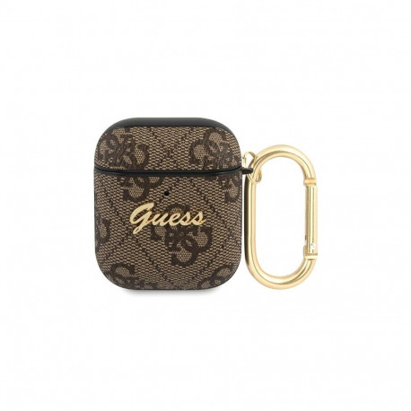 Guess GUA24GSMW AirPods cover brown / brown 4G Script Metal Collection