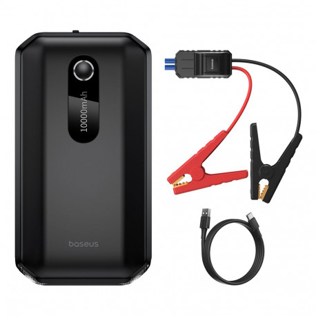 Jumpstarter Baseus Power Starter 10000mAh 12V (1000A / 500A) + Crocodile Cables Black (C00245501113-