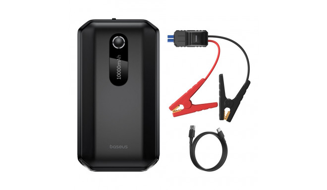 Jumpstarter Baseus Power Starter Booster 10000mAh 12V (1000A / 500A) + Crocodile Cables Black (C0024