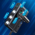 Joyroom JR-CL06 9in1 car charger 154W 5x USB-A / USB-C / 3x cigarette lighter socket PD QC PPS - bla