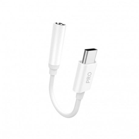 Dudao audio adapter headphone adapter from USB Type C to mini jack 3.5 mm white (L16CPro white)