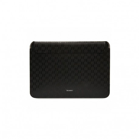 Karl Lagerfeld Saffiano Plaque case for a 14" laptop - black
