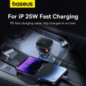 Baseus Enjoyment Pro USB-C (female) / Lightning (male) 60W car charger - black