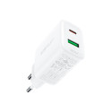 Acefast wall charger USB Type C / USB 20W, PPS, PD, QC 3.0, AFC, FCP white (A25 white)