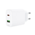 Acefast wall charger USB Type C / USB 20W, PPS, PD, QC 3.0, AFC, FCP white (A25 white)