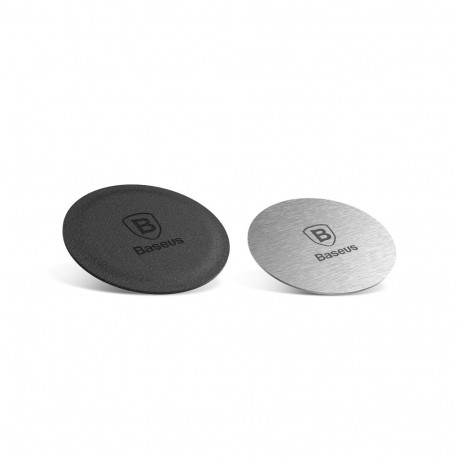 Baseus Magnet Iron Suit plates for magnetic holders, self-adhesive - silver and black (2 pcs.)