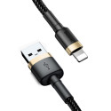 Baseus Cafule USB-A / Lightning 2.4A QC 3.0 cable 1 m - black and gold Baseus Cafule USB-A / Lightning 2.4A QC 3.0 cable 1 m - black and gold