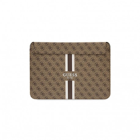 Guess 4G Printed Stripes cover for a 14" laptop - brown