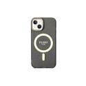 Guess Glitter Gold MagSafe case for iPhone 14 - black
