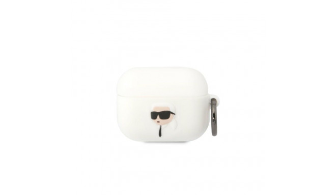 Karl Lagerfeld KLAPRUNIKH AirPods Pro cover white/white Silicone Karl Head 3D