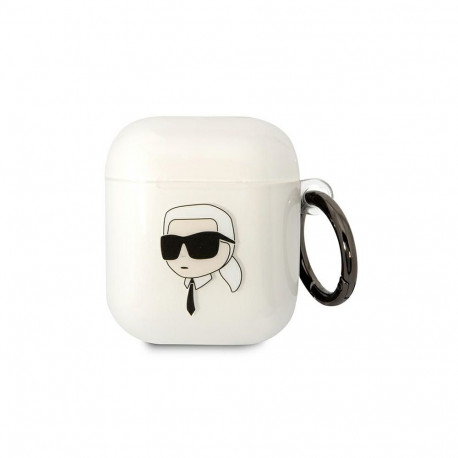 Karl Lagerfeld KLA2HNIKTCT AirPods 1/2 cover transparent Karl`s Head