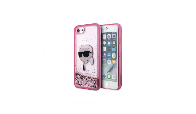 Karl Lagerfeld KLHCI8LNKHCP iPhone 7/8/ SE 2020/2022 pink/pink hardcase Glitter Karl Head