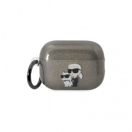 Karl Lagerfeld KLAP2HNKCTGK Airpods Pro 2 cover black/black Gliter Karl&Choupette
