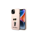 Karl Lagerfeld KLHMP14MSNIKBCP iPhone 14 Plus 6.7" hardcase pink/pink Silicone Ikonik Magsafe Karl Lagerfeld KLHMP14MSNIKBCP iPhone 14 Plus 6.7" hardcase pink/pink Silicone Ikonik Magsafe
