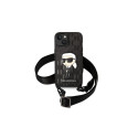 Karl Lagerfeld KLHCP14MSTKMK iPhone 14 Plus 6.7" black/black hardcase Monogram Ikonik Patch Karl Lagerfeld KLHCP14MSTKMK iPhone 14 Plus 6.7" black/black hardcase Monogram Ikonik Patch