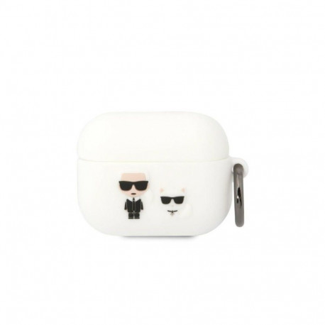 Karl Lagerfeld KLACAPSILKCW AirPods Pro cover white/white Silicone Karl & Choupette