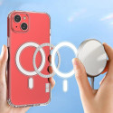 Clear Magnetic Case with MagSafe for iPhone 14 Plus with silver ring - transparent