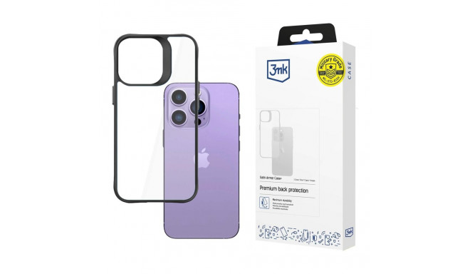 3mk Satin Armor Case+ iPhone 14 Pro Max Series - Black