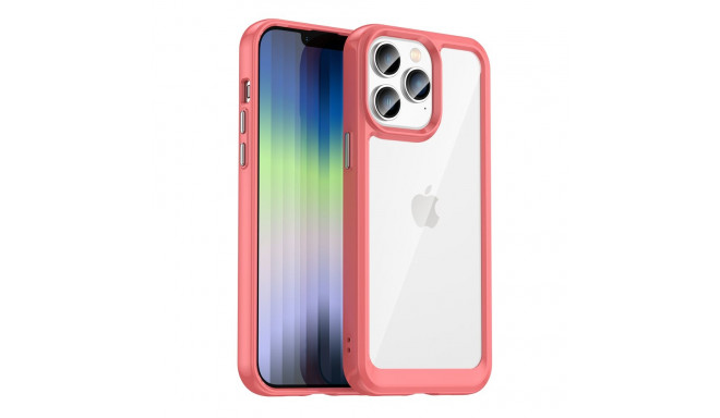 Outer Space Case iPhone 14 Pro hard cover with a gel frame red