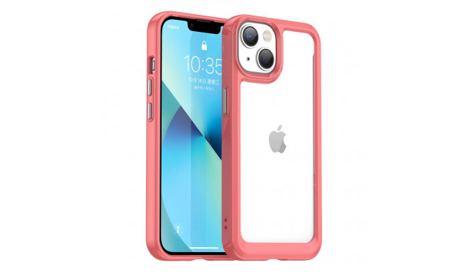 Outer Space Case iPhone 14 Plus hard cover with a gel frame red