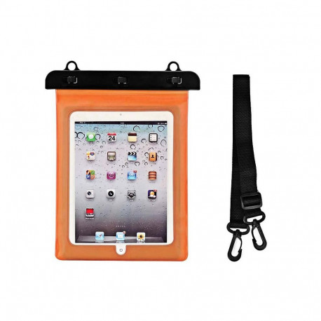 Waterproof PVC tablet case - orange