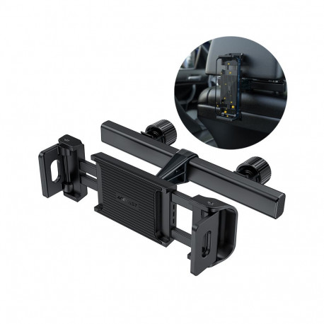 Acefast car headrest holder for phone and tablet (135-230mm wide) black (D8 black)