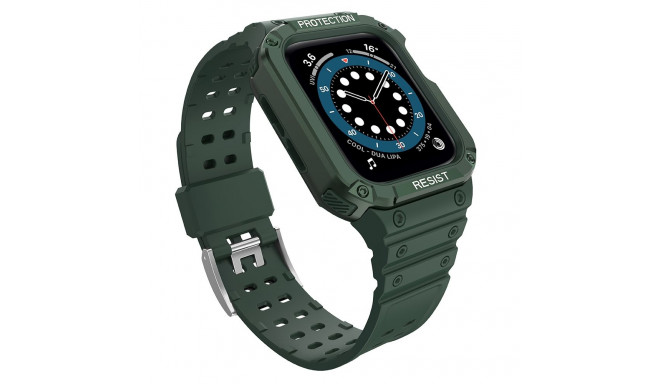 Protect Strap Band for Apple Watch 42/44/45mm Armored Case Strap - Green